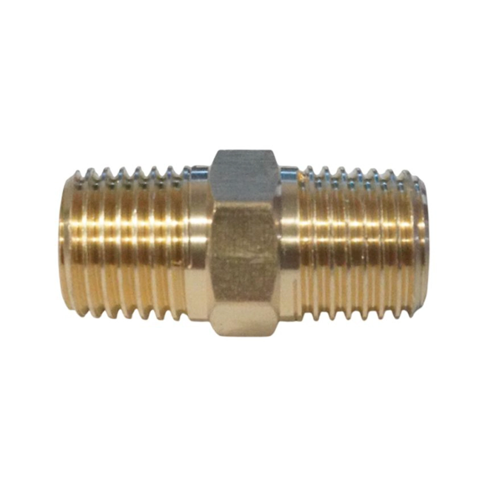 WDK-214MB Адаптер, резьба 1/4"-1/4" PT, M-M (внешняя), латунь