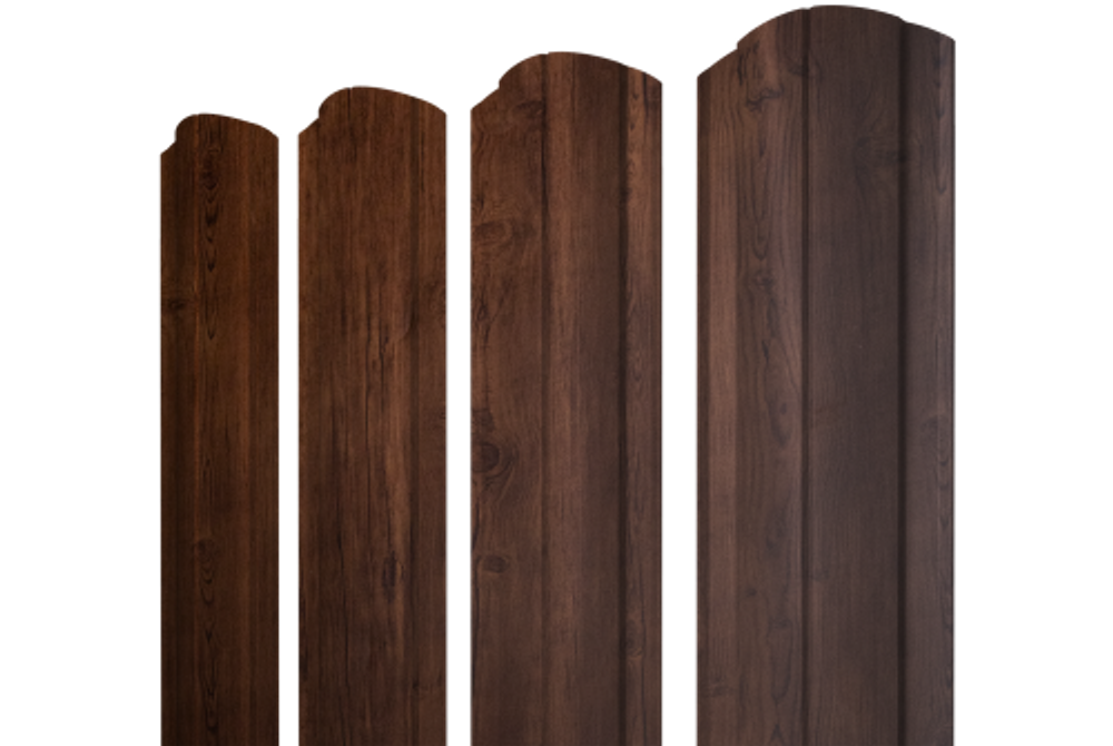 Штакетник Круглый фигурный 0,4 Print Premium Cherry Wood Fresh TwinColor