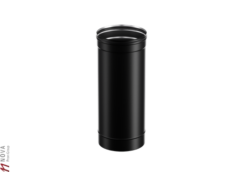 Дымоход Феррум нержавеющий (430/0,8 мм) ф115 L=0,5м черный