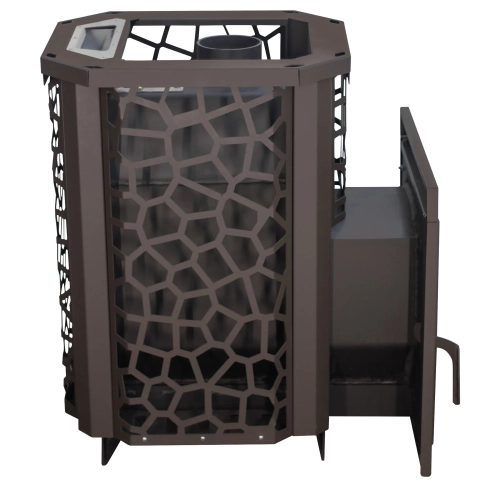 Печь для бани Сталь-Мастер HARD 18М Пламя со стеклом закр каменка дровяная #