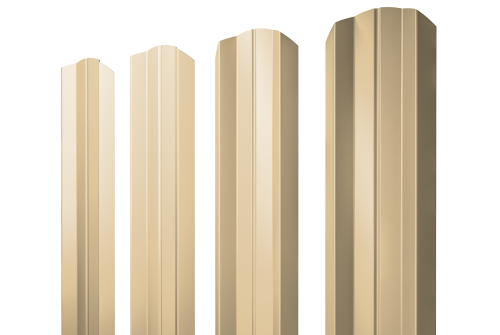 Штакетник М-образный А фигурный 0,45 PE RAL 1014 слоновая кость