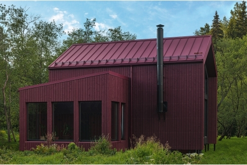 Кликфальц Pro Grand Line 0,5 Satin Matt с пленкой на замках RAL 3005 красное вино