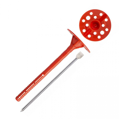 Дюбель для теплоизоляции Tech-Krep IZL-T с металлическим гвоздем и термоголовкой 10х160 мм, 500 шт/упак