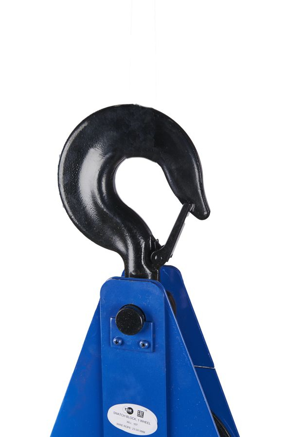 Блок монтажный однорольный с крюком TOR 10 т с откидной щекой (S)*