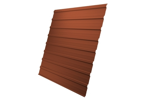 Профнастил C10A 0,5 Satin Matt RAL 8004 терракота