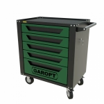 GTS5.green Тележка инструментальная Garopt 5 ящиков ЗЕЛЕНАЯ, центральный замок, увеличенные колеса, доводчики, GAROPT Серия "Standart"