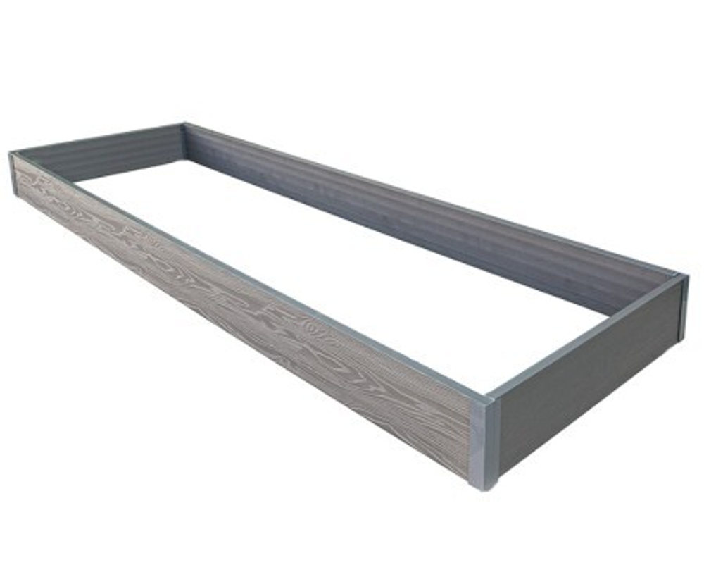 Низкая грядка из ДПК 3*1м h 150мм (металлические углы)