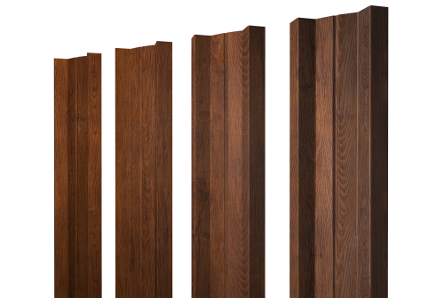 Штакетник М-образный А с прямым резом 0,4 Print Premium Golden Wood Fresh TwinColor