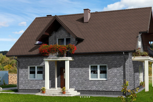 Фасадная плитка ТехноНиколь Hauberk Камень Сланец, 2,2 м2/упак