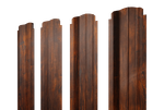 Штакетник П-образный B фигурный 0,45 Print Elite Chestnut Wood TwinColor