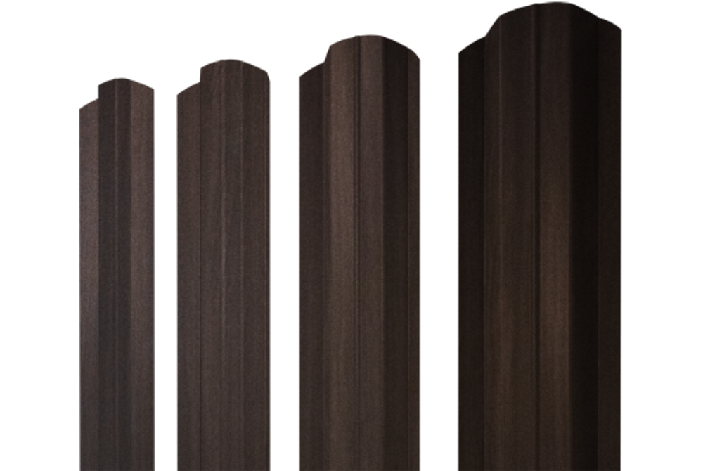 Штакетник М-образный В фигурный 0,45 Print Elite Coffee Wood Blesk TwinColor