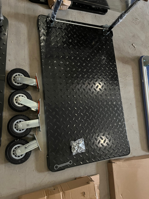 Тележка платформенная 950 кг TOR PH950 (1100х650) со складной ручкой (резиновые колеса 150 мм)