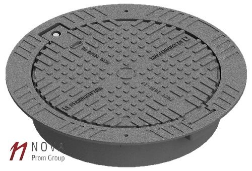 Люк чугунный тип ТМ с самонивелирующимся корпусом кл. D400