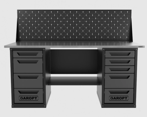 Верстак двухтумбовый 4 ящиков /5 ящиков с экраном 1800*700 серый GAROPT, GT1800Y4Y5PP.grey