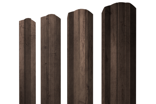 Штакетник М-образный А фигурный 0,45 Print Premium Almond Wood Fresh
