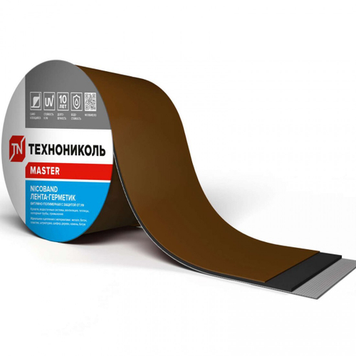 Лента-герметик ТехноНиколь Nicoband коричневый 10 см х 10 м, шт