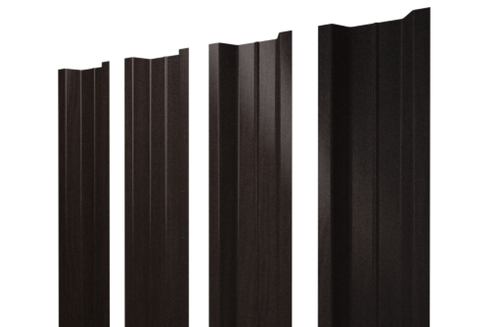 Штакетник П-образный В с прямым резом 0,45 Print Elite Coffee Wood Blesk TwinColor