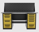 Верстак двухтумбовый 4 ящиков /5 ящиков с экраном 1800*700 желтый GAROPT, GT1800Y4Y5PP.yell