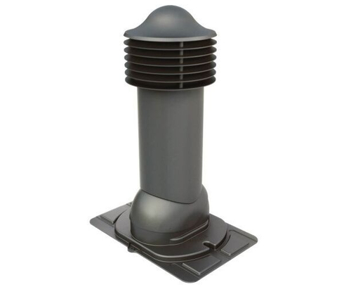 Труба вентиляционная с универсальным проходным элементом d150мм, h-650мм утепленная, серый графит RAL 7024