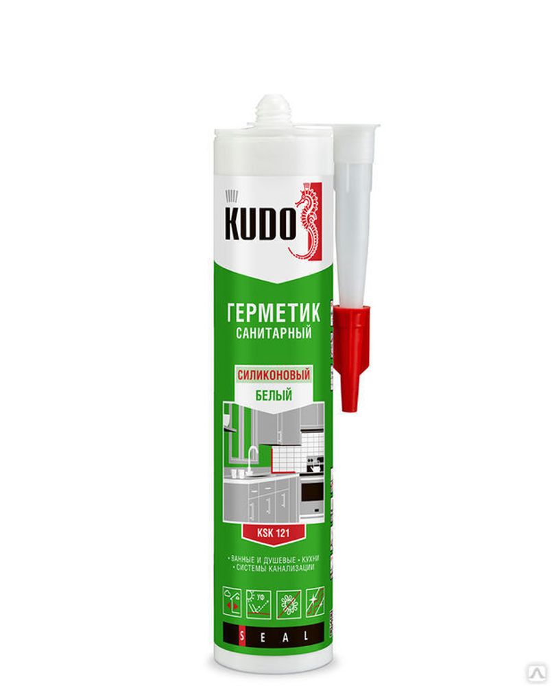 Герметик силиконовый санитарный KUDO Сигнальный серый RAL 7004