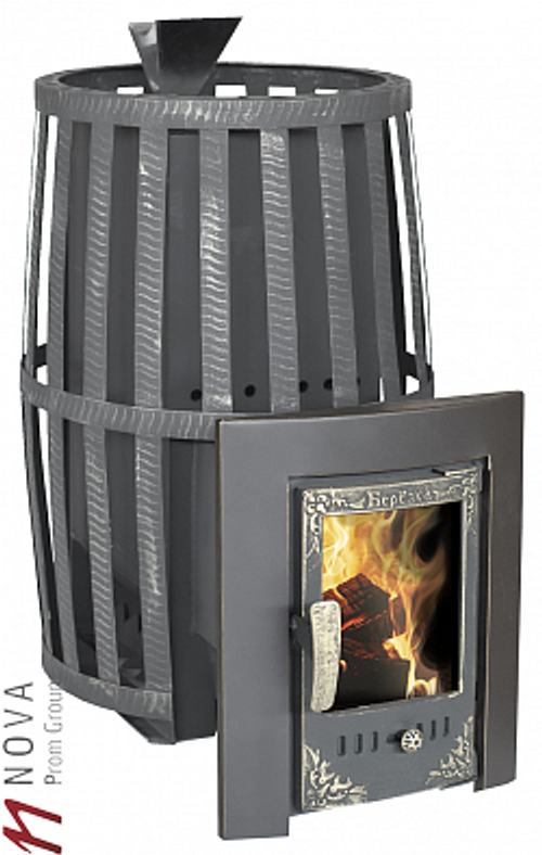 Печь для бани Березка Витязь 18 камин сетка