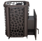 Печь для бани Сталь-Мастер HARD 18М Пламя со стеклом закр каменка дровяная #