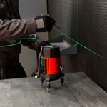 Лазерный уровень CRX-30G, 30 м, зеленый луч, батарейки, резьба 5/8" MTX