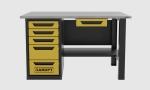 Верстак с ящиком однотумбовый 5 ящиков, желтый 1400*700 Garopt, GT1400STY1Y5.yell