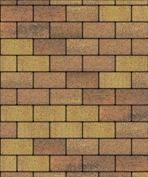 Тротуарная плитка Поревит Колормикс гладкий "ПРЯМОУГОЛЬНИК" Б.2.П.6