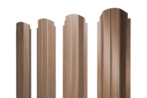 Штакетник П-образный А фигурный 0,45 Print Elite Honey Wood TwinColor