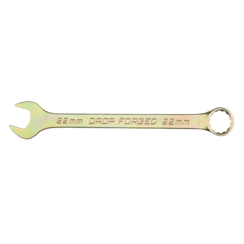 Ключ комбинированный, 22 мм, желтый цинк Сибртех