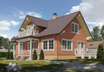 Фасадная панель Флемиш, Красный жженый