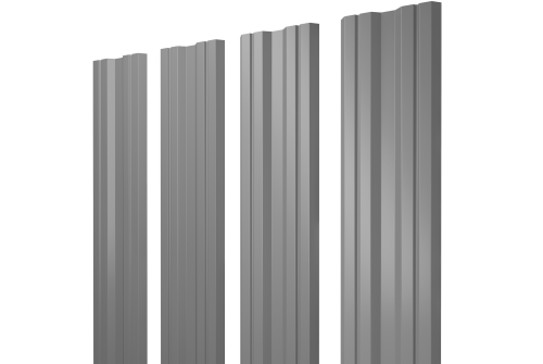 Штакетник Twin с прямым резом 0,45 Drap TX RAL 7004 сигнальный серый