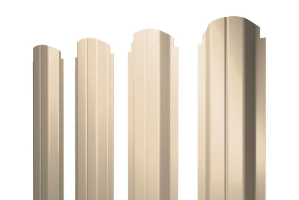 Штакетник П-образный А фигурный 0,5 Satin RAL 1015 светлая слоновая кость