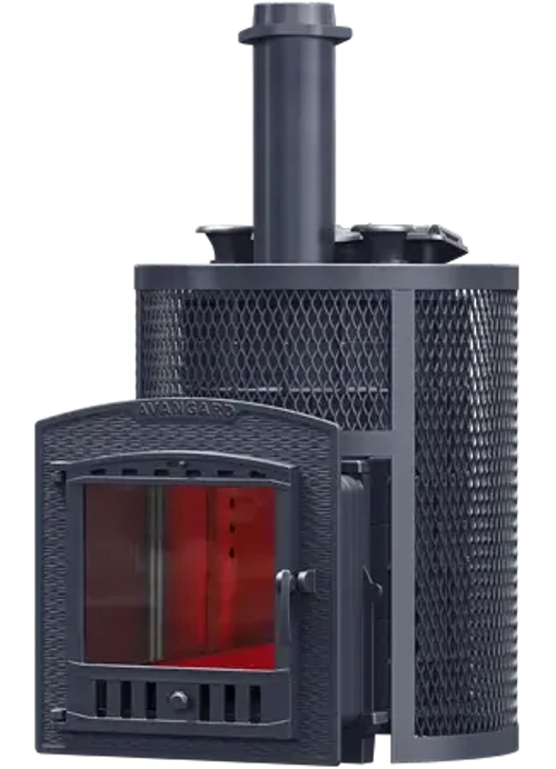 Печь для бани GFS Авангард Ураган 25П2С ЗК круглая чугунная