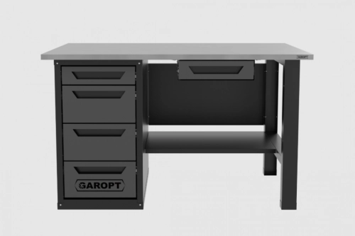 Верстак с ящиком однотумбовый 4 ящика серый 1400*700 Garopt, GT1400STY1Y4.grey