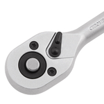 Ключ-трещотка 1/4", CrV, 72 зуба, с быстрым сбросом, матовый хром Stels