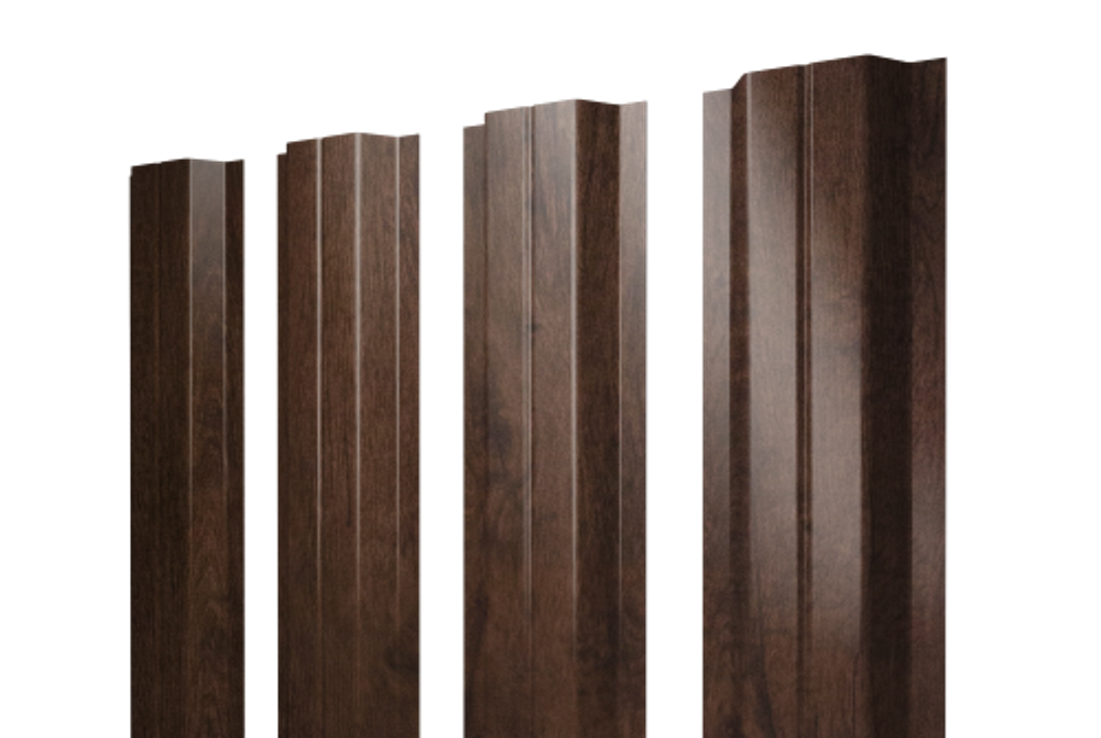Штакетник П-образный A с прямым резом 0,45 Print-Double Elite Antique Wood