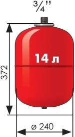 Расширительный бак Джилекс 14 В 5 бар 7814
