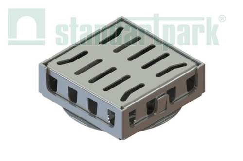 Поворотный модуль 150х150 из нержавеющей стали 5291501