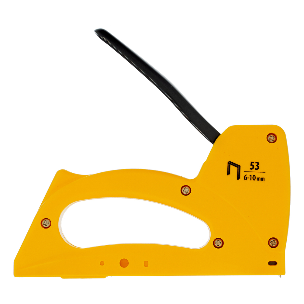 Степлер пластиковый, скобы в комплекте, тип 53, 6-10 мм Denzel