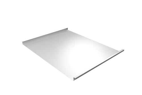 Фальц двойной стоячий Grand Line 0,7 PE с пленкой на замках RAL 9003 сигнальный белый