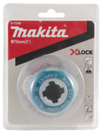 Щетка проволочная чашечная X-lock (d75 мм, толщ. проволоки 0,3 мм, гофрированная) Makita D-73396