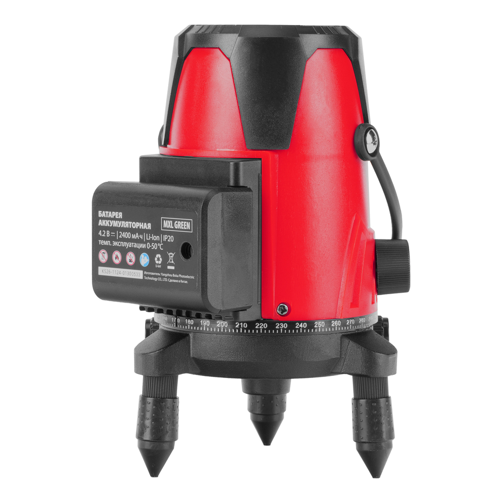 Лазерный уровень MXL GREEN, 30 м, зеленый луч, акк. Li 2400 mAh, сумка, резьба 5/8" MTX