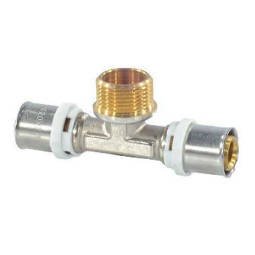 Тройник STI пресс с НР 20х½"х20