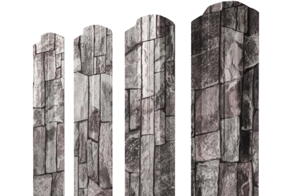 Штакетник М-образный В фигурный 0,45 Print Elite Fine Stone TwinColor