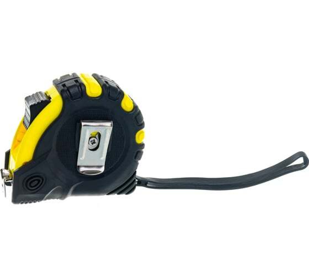 Рулетка 5мх19мм с 3 фиксаторами, в обрезиненном корпусе GRIFF d135012