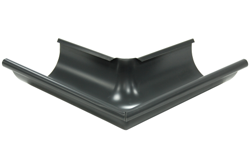 Угол желоба внешний Optima 90гр 125мм RAL 7024 мокрый асфальт