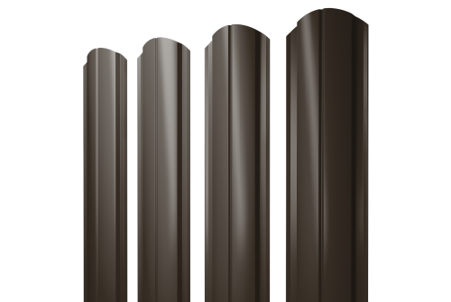 Штакетник Полукруглый Slim фигурный 0,5 PurLite Matt RR 32 темно-коричневый