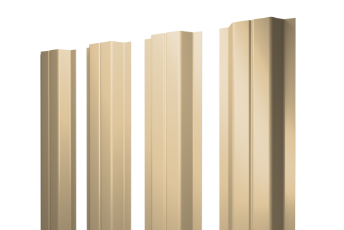 Штакетник П-образный A с прямым резом 0,4 PE RAL 1014 слоновая кость